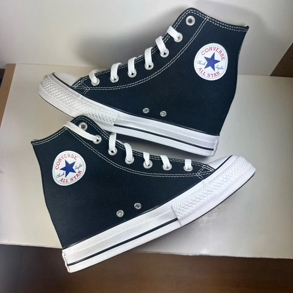 Converse Chuck Taylor All Star Wedge Platform Sneakers Women’s Size 8.5 - Picture 9 of 12